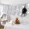 3M Foil Fringe Garland Glitter Metallic Tinsel Streamers Banner Hanging for Birthday Wedding Christmas Party Wall Backdrop Decor