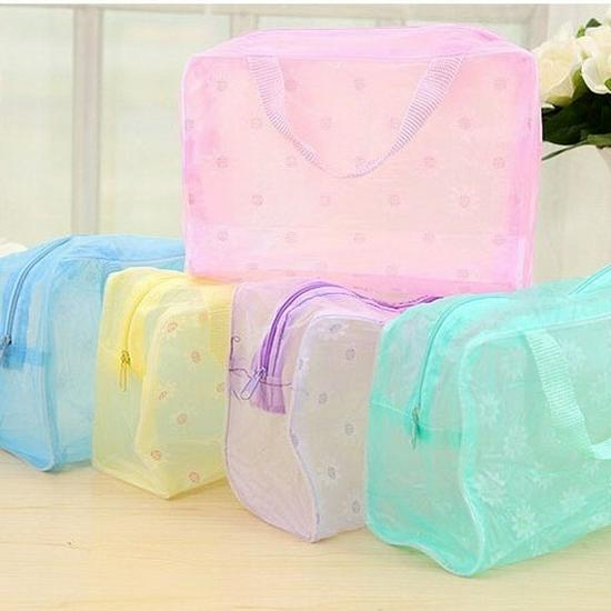 Pastoral Floral Waterproof Toiletry & Makeup Travel Bag жёлтый