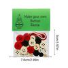 Material Package  DIY Christmas Button Craft Kit Snowman & Santa Claus Drop Ornament Making Christmas Tree Pendant Festival Gift
