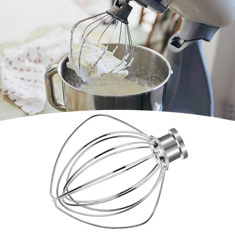 Wire Whip Stainless Steel for 4.5QT Bowl-Lift Stand Mixer K45WW 6-Wire Whisk Attachment Balloon Whisk for Eggs