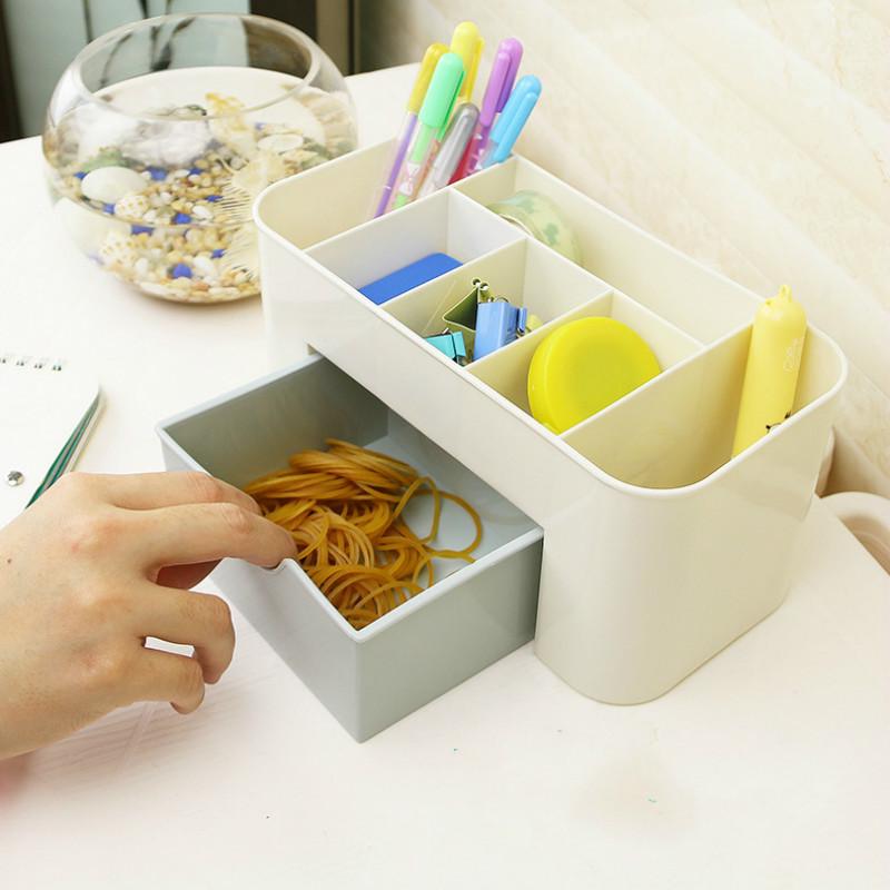 Desktop Storage Box Cosmetics Makeup Storage Drawer Type Box Saving Space Makeup Organizer
