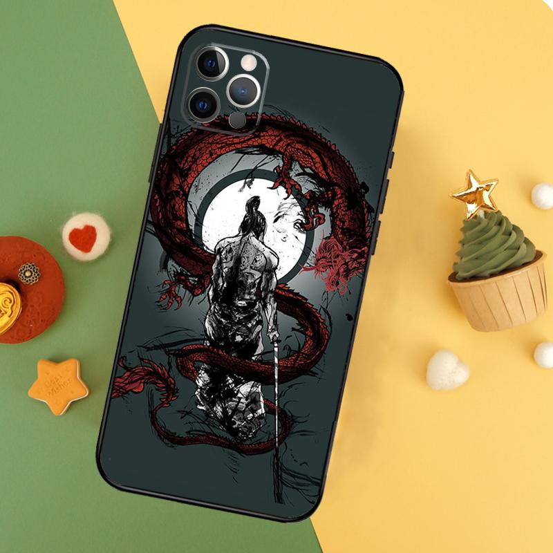 Japan The Samurai Ninja Phone Case For iPhone 17 16 16E 15 14 12 11 13 Pro Max 12 13 Mini 17Air Shockproof Cover