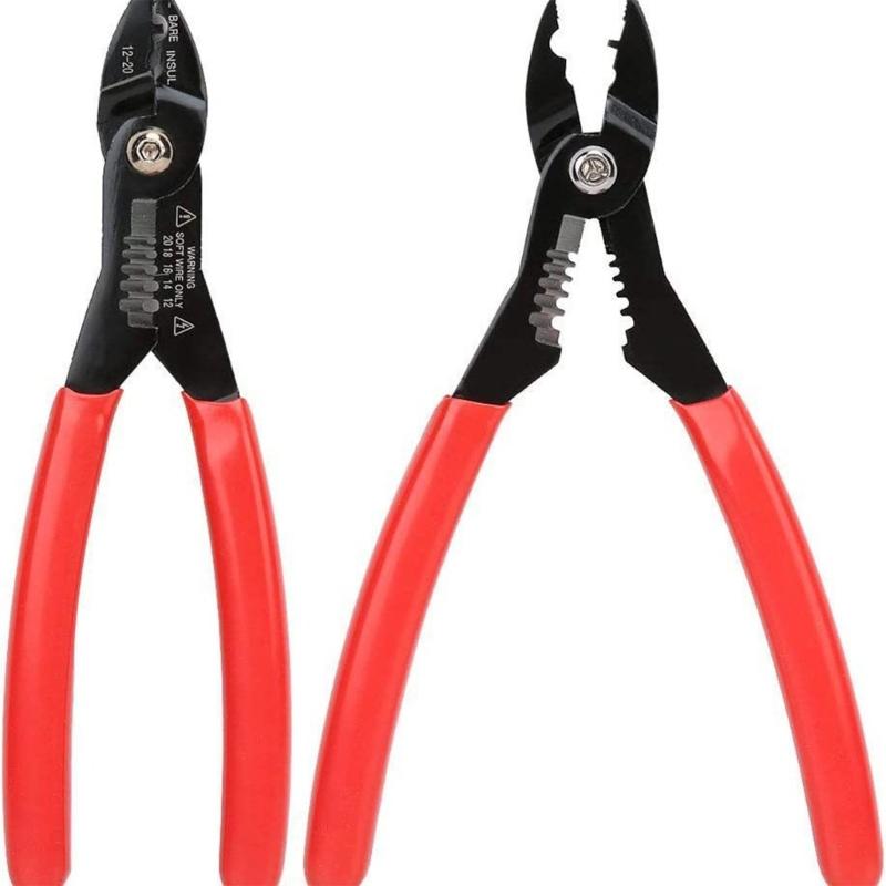 Professional 7Inch Electrical Wire Stripper With Stripping Crimping Cutting Splicing Function Heavy Duty Ergonomic Grip
