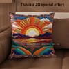 2D Desert Sunset Boho Throw Pillow Covers** Pattern Cushion Cover Suitable For Sofa Bedroom Car Pillow Cover