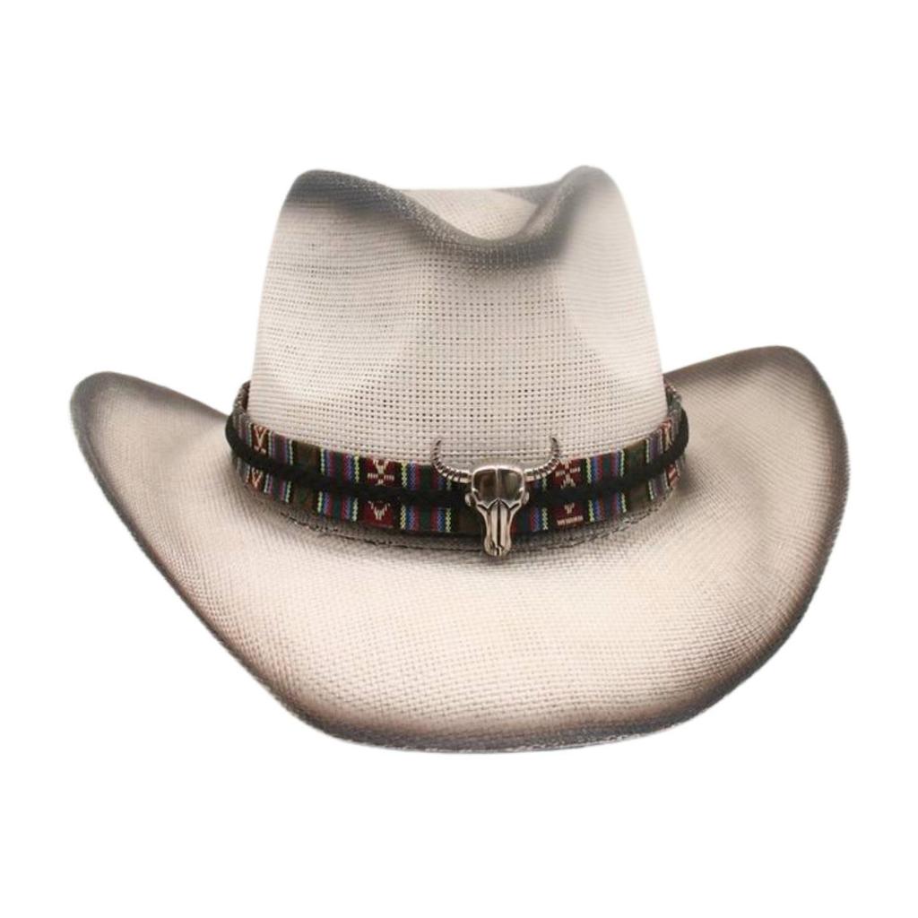 Spring And Summer Men'S And Women'S Western Cowboy Hats, Ethnic Style Cowboy Hats, High-End Street Photography Hats