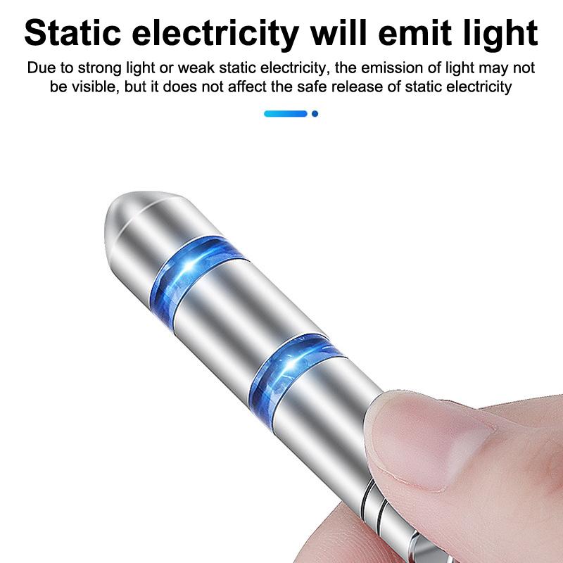 Antistatisk Nyckelring Bilkaross Statisk Eliminator Urladdare Antistatisk Stång Bärbar Nyckelring Eliminator Högspännings Bärbar Nyckel