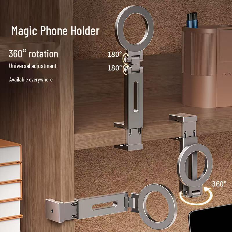 Magnetický skládací otočný stojánek na telefon MagSafe: Přenosný, vhodný na stůl a připravený na cestování.