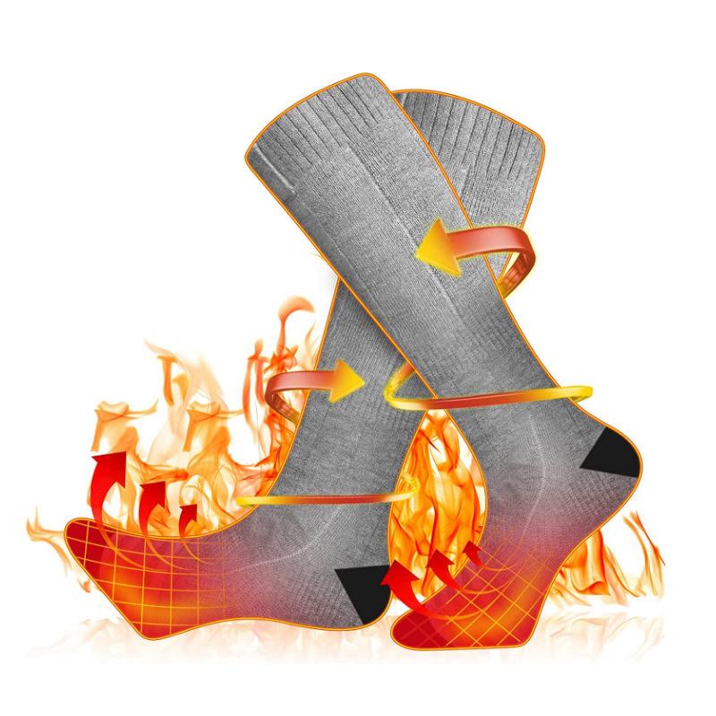 Heated Socks for Rechargeable,3 Heating Settings Mobile Warming Heated Socks Foot Leg Warmers, Skiing Hunting Camping Washable