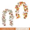 Autumn Harvest Maple Leaf & Pumpkin Vine Wreath for Living Room Decoration, Artificial Flowers & Greenery