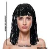 New Shining Colorful Rain Silk Hat Lightweight Cuttable Tassel Headwear Party Head Wear Happy Hawaii