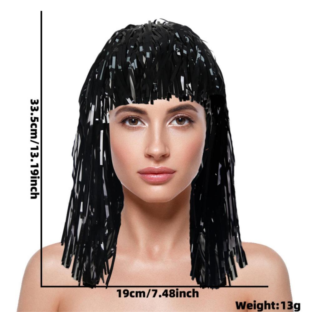 New Shining Colorful Rain Silk Hat Lightweight Cuttable Tassel Headwear Party Head Wear Happy Hawaii