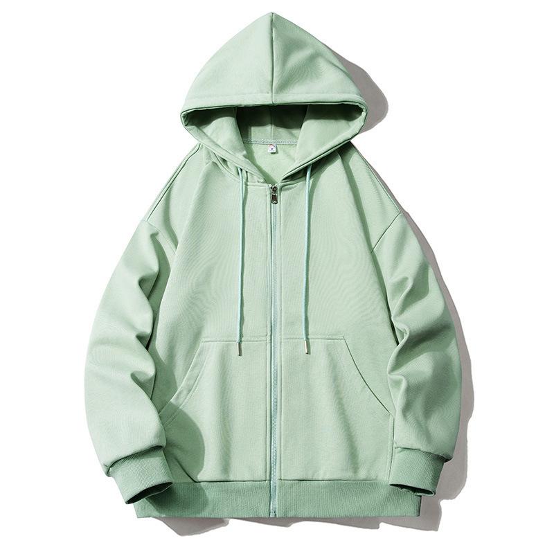 

2024 Американский Гонконгский Стиль Однотонный Кардиган Худи Свитшот с Длинным Рукавом L