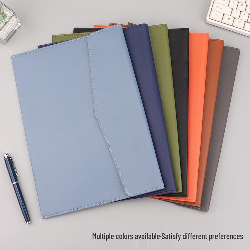 A4 Waterproof Leather Document Bag - Large Capacity & Custom Logo