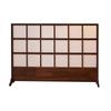 Retro Solid Wood Folding Screen Divider for Living Room and Bedroom