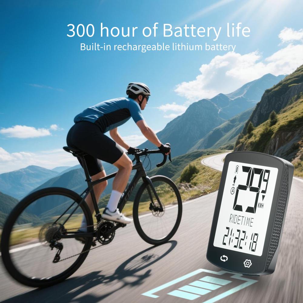 USB-C Rechargeable Bicycle Computer Waterproofing Large Screen Ultra-Long Standby Cycling Speedometer Odometer Bike Accessory2