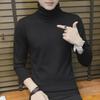 Pánský korejský svetr s rolákem slim fit - Jednobarevný úplet na podzim a zimu