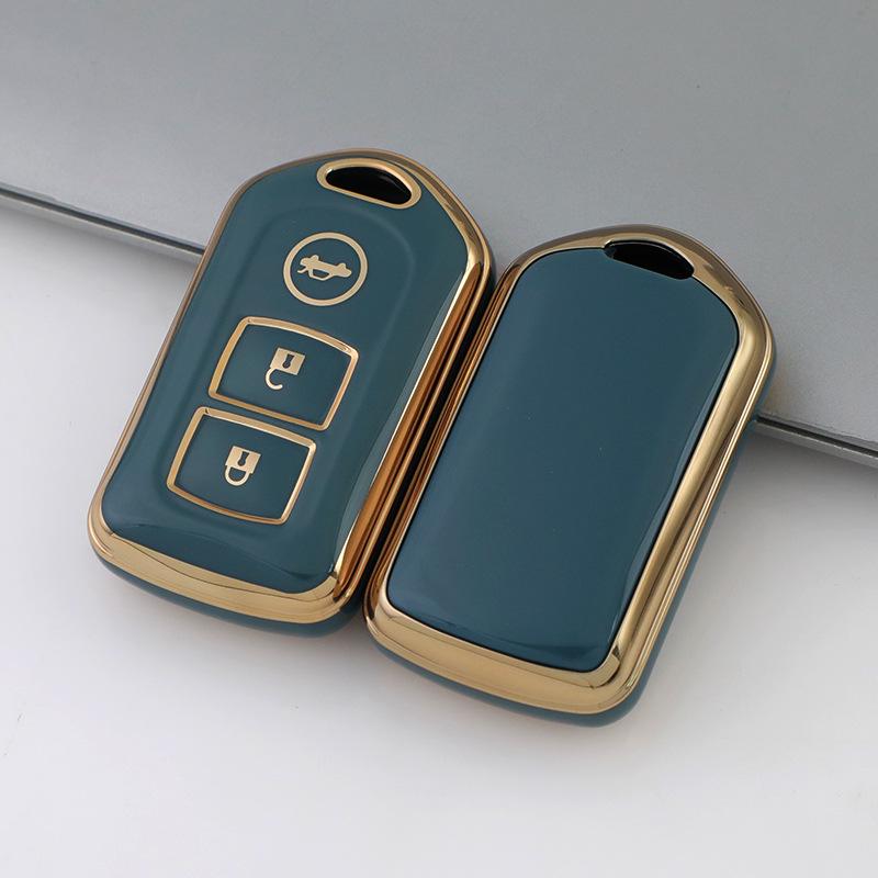 Gold Edge TPU Soft Key Case for 2-3 Button Toyota Camry, Yaris, Verso, Vios FS