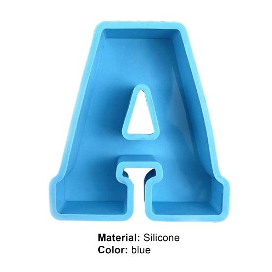 1Pcs Alphabet Mould Large Size Not Easy to Break Silicone Letter A to Z 3D Mold Decoration for Party Decoration