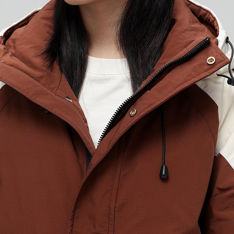 Men's Couple Fashion Down Jacket Men's and Women's Same Winter Thickened Warm 90 White Duck Down Hooded Down Jacket