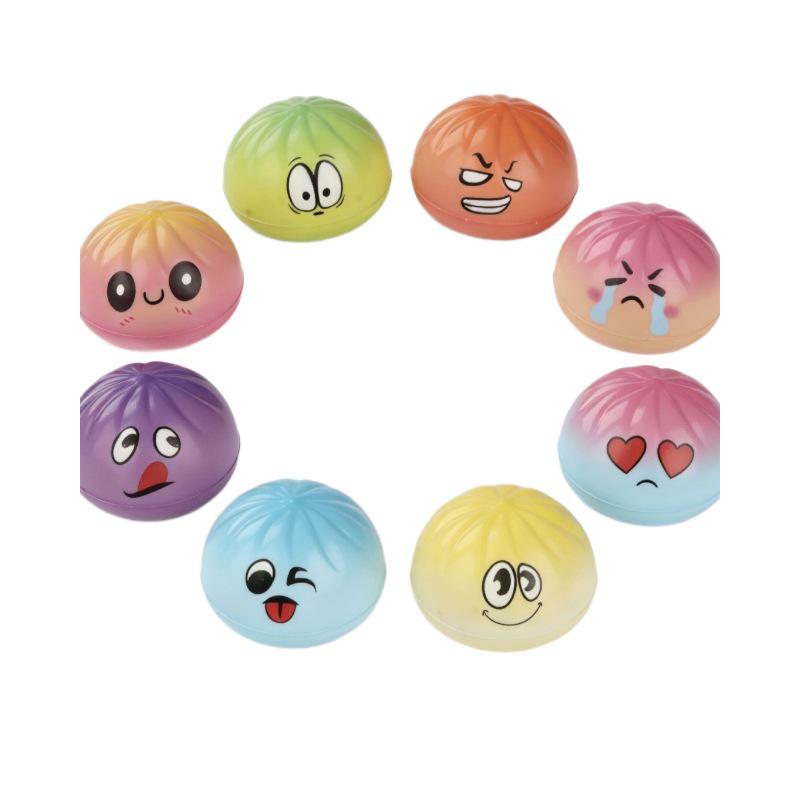 

Char Siu Bao Emoji Slow Rebound Squeeze Toy - Fun PU Steamed Bun for Kids