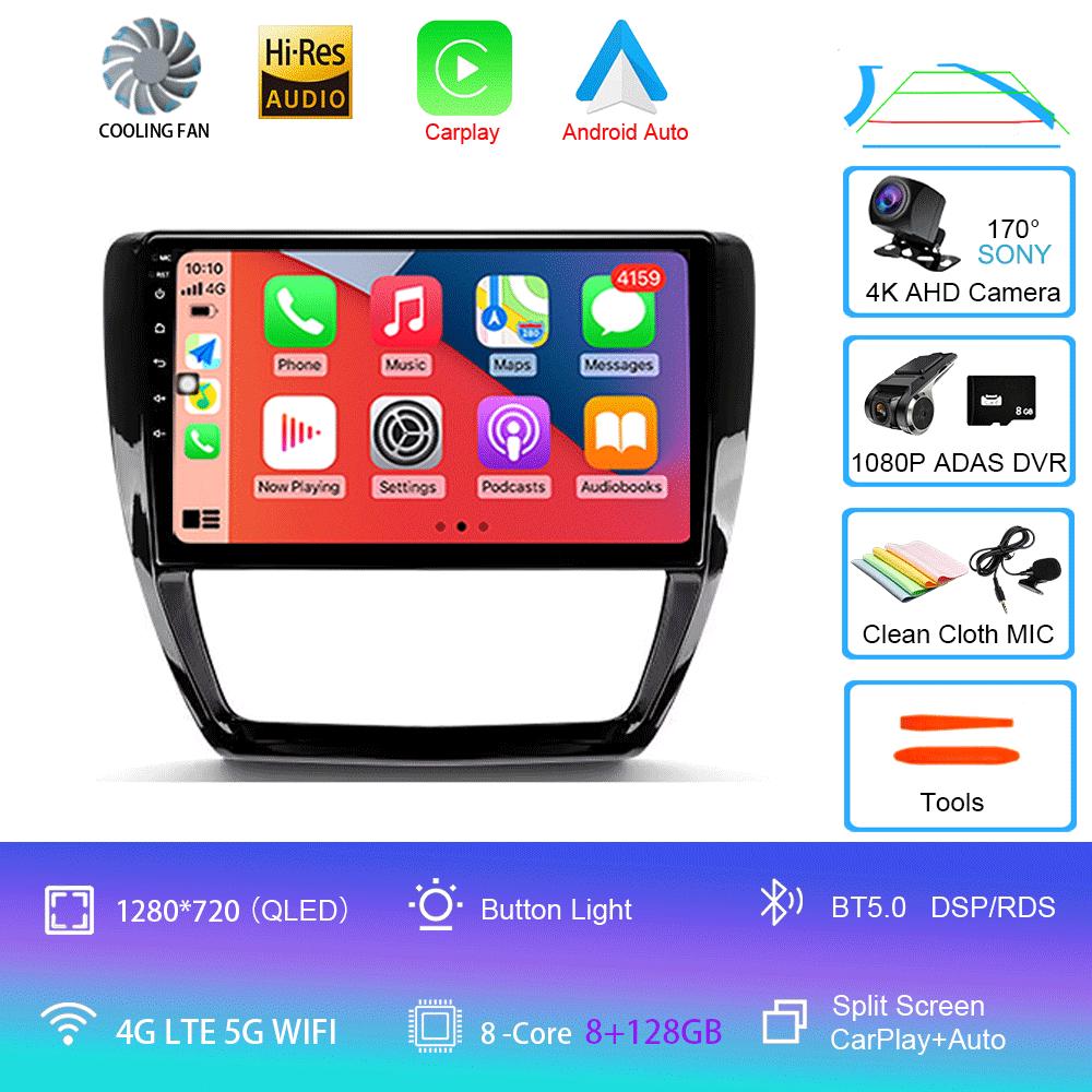 For Volkswagen VW Sagitar Jetta 6 Bora 2011-2018 Car Radio Android 14 Navigation GPS Multimedia Player Stereo WiFi+4G Carplay BT