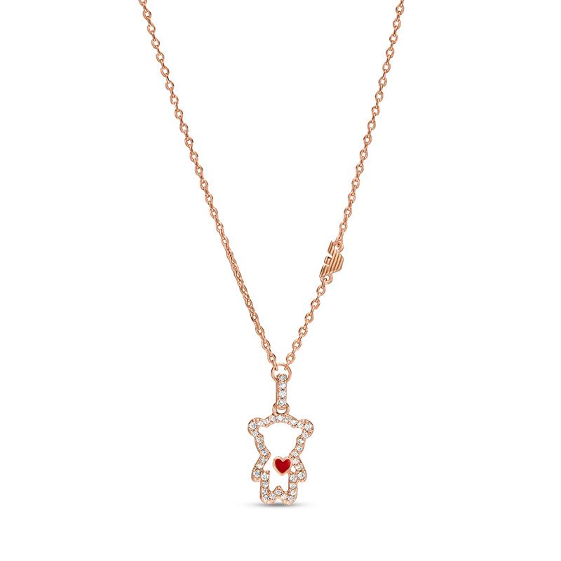 

Emporio Armani Heart Bear Shining Love Necklace Women necklace Rose-Gold EGS3162221 Basic Packaging-Box