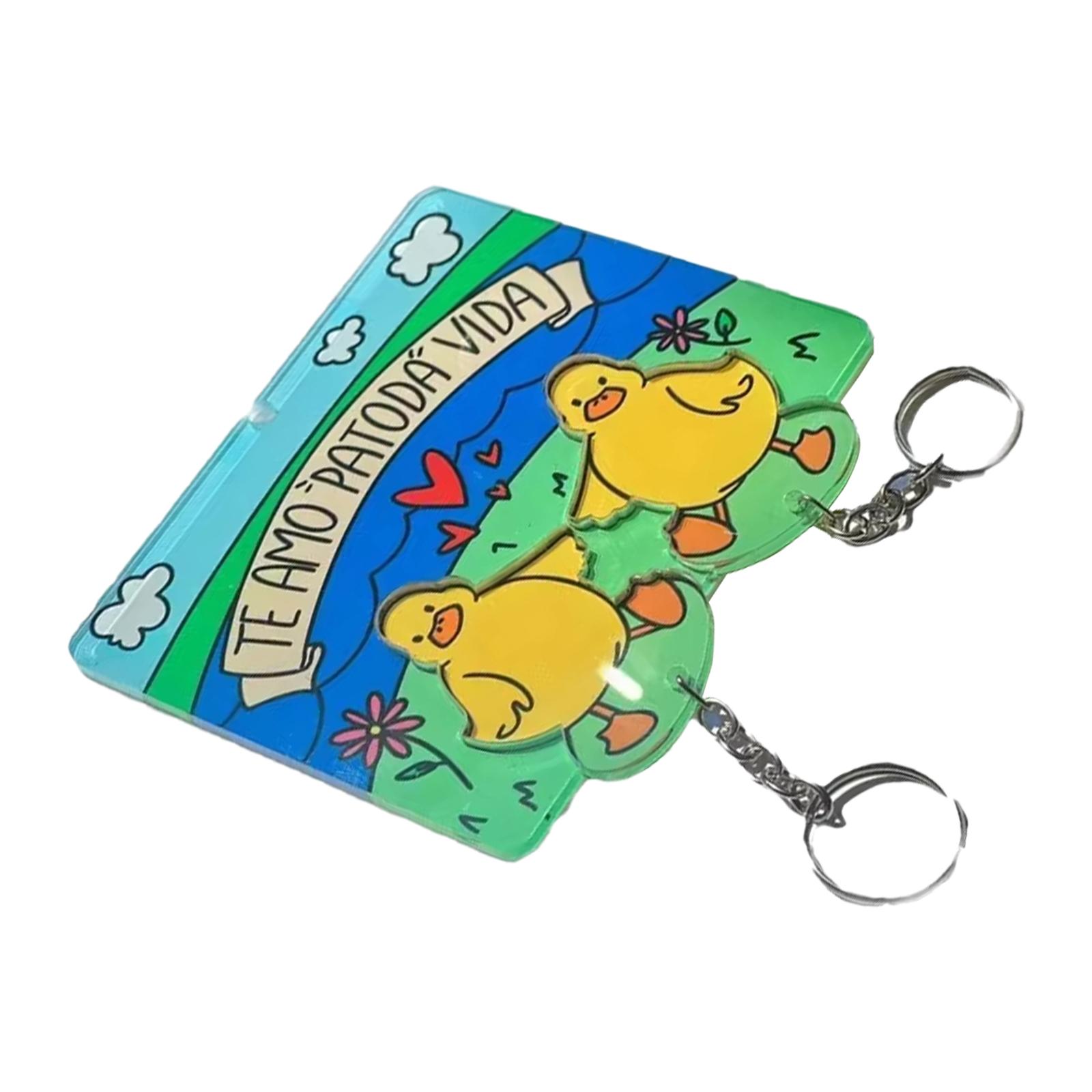 

Stylish Ducks Keychain Duckling Pendant Keyring Acrylic Lovebirds Hanging Bag Accessory for Couples and Spouses