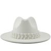 European and American Metal Leaf Women Woolen Hat Jazz Hat Autumn and Winter British Retro Top Hat Women