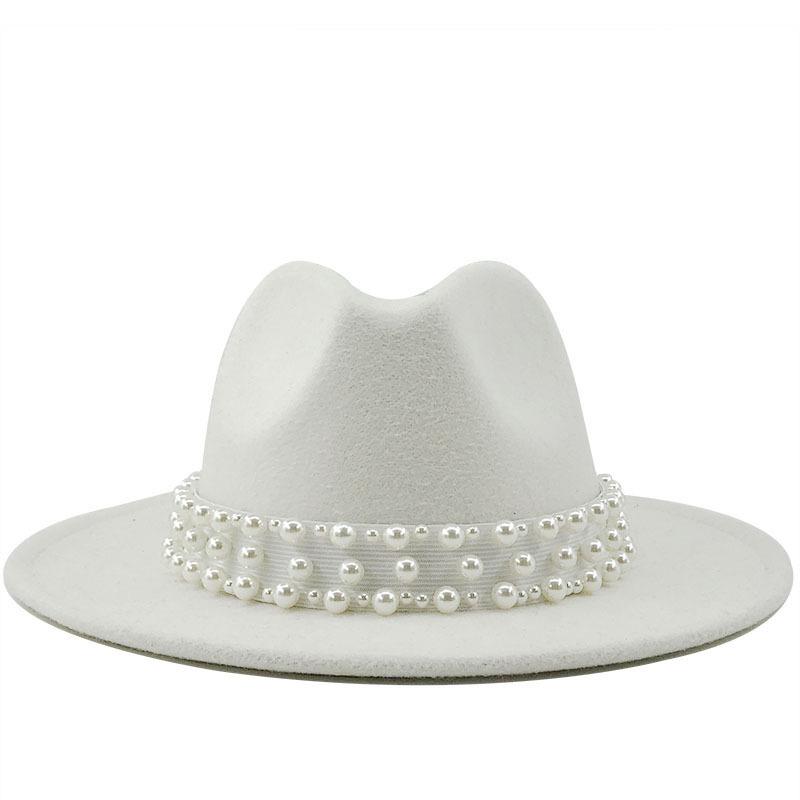European and American Metal Leaf Women Woolen Hat Jazz Hat Autumn and Winter British Retro Top Hat Women