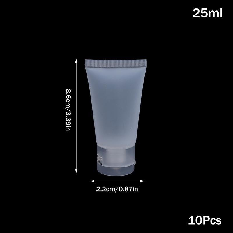 10Pcs Squeeze Lotion Container Refillable Bottle Travel Pack Empty Matte Clear Tube Cosmetic Cream Lotion Shampoo Bath Dispenser