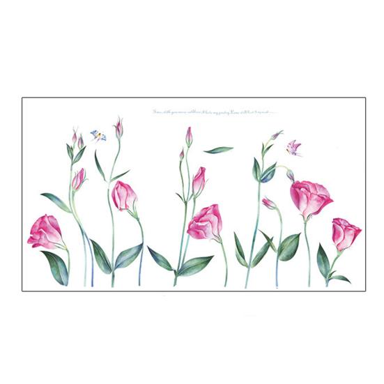 Flower Wall Decal Removable Peel And Stick PVC Stickers Colorful Rose/Morning Glory