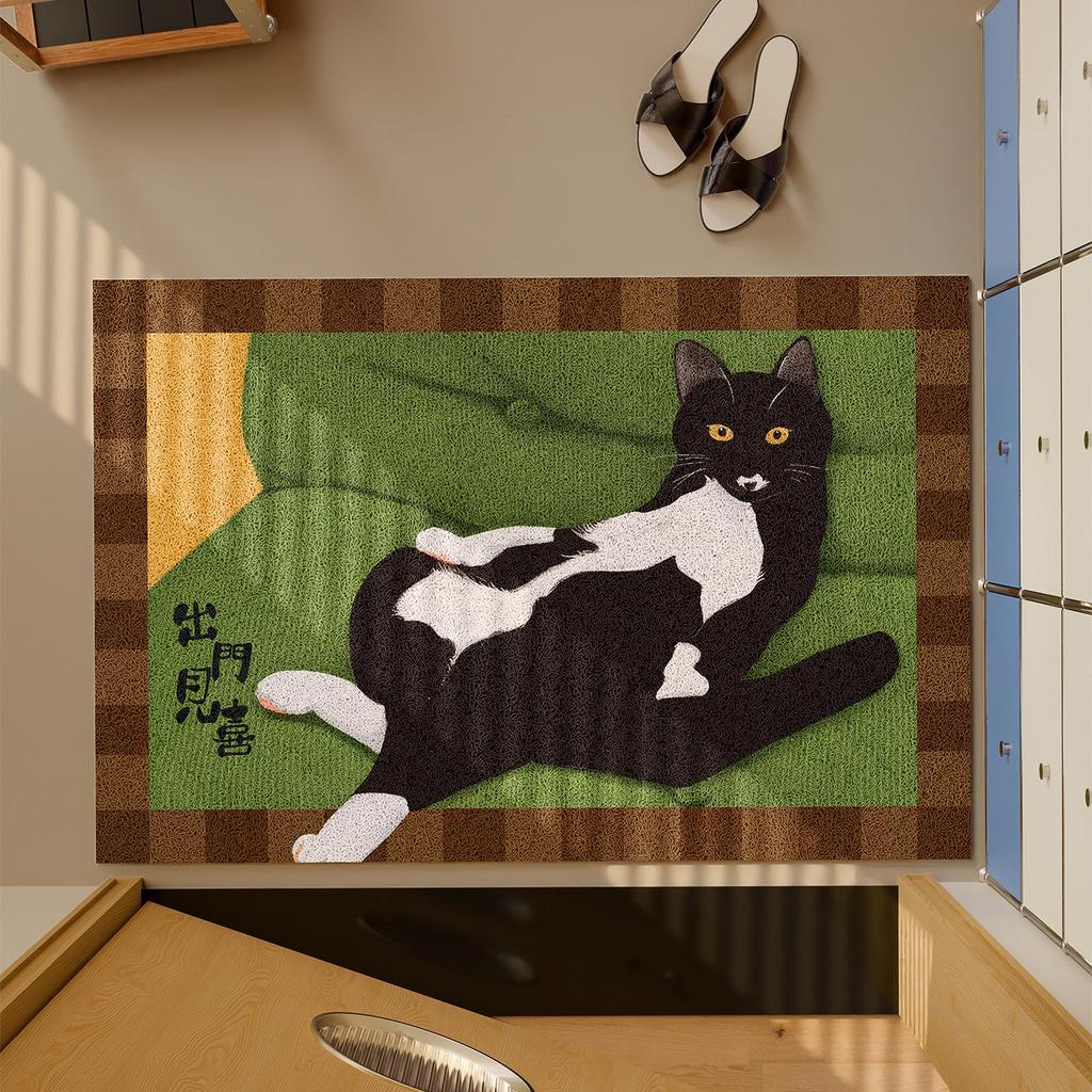 Non-slip Cat Sisal Door Mat - Dirt-resistant, Easy-to-clean Mud Scraper for Entryways