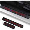 Door Sill Protector Compatible Fit Honda Civic Accessories, Door Sill Guard Decoration Door Sill Scuff Plate Sticker (Red&Black)