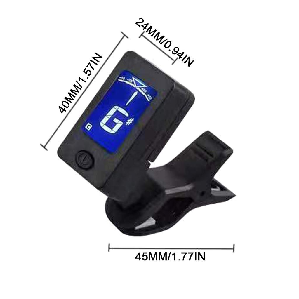 Professional Clip-On 360 Degree Acoustic Guitar Tuner LCD Screen Electric Digital Tuner For Acoustic Guitar Ukulele Accessories