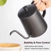 250ml/350ml/600ml Coffee Kettle Silver Black Food Grade Stainless Drip Pot Long Thin Mouth Kettle Tea Pot Non-stick Coating Home