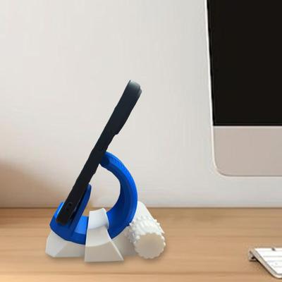 3D Printed Phone Stand Herringbone Gear Semicircular Phone Holder Universal Angle Adjustable Phone Stand for Home Travel Outdoor Use