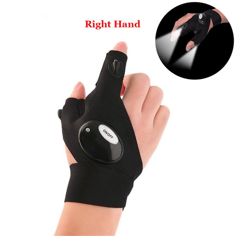 Angeln Magic Strap Fingerless Handschuh LED-Taschenlampe Angeln Magic Strap Fingerless Handschuh LED-Taschenlampe