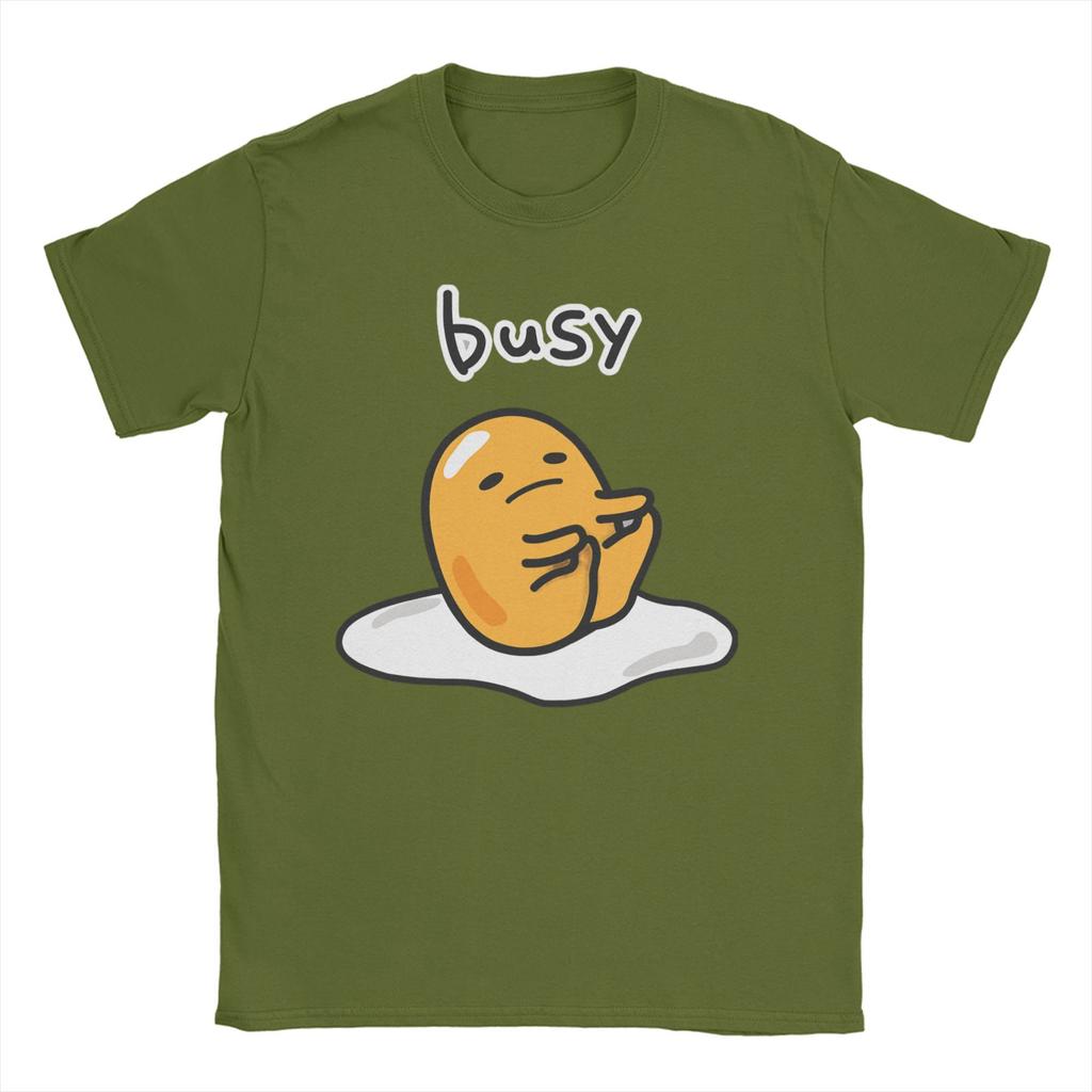 Gudetama Cartoon Eggs Graphic Print T Shirts Men Women  100% Cotton  Tee Shirt Clothing