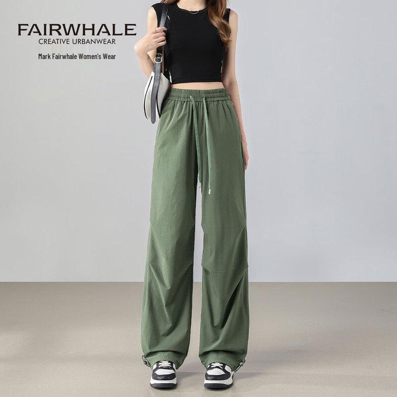 Mark Fairwhale Women's Loose Fit High-Waist Parachute Cargo Pants