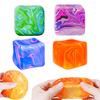 1/4 Stück Flow-Textur Stresswürfel Spielzeug Angstlinderungs-Würfel Knet-Sensorik-Spielzeug Langsamer Rückprall Heim-Büro Entspannung TPR Dekompression Stressball