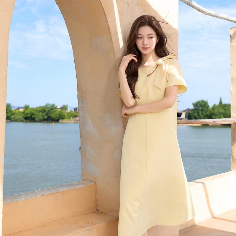 Sancai Plus Size Summer A-Line Ribbon Waist Dress