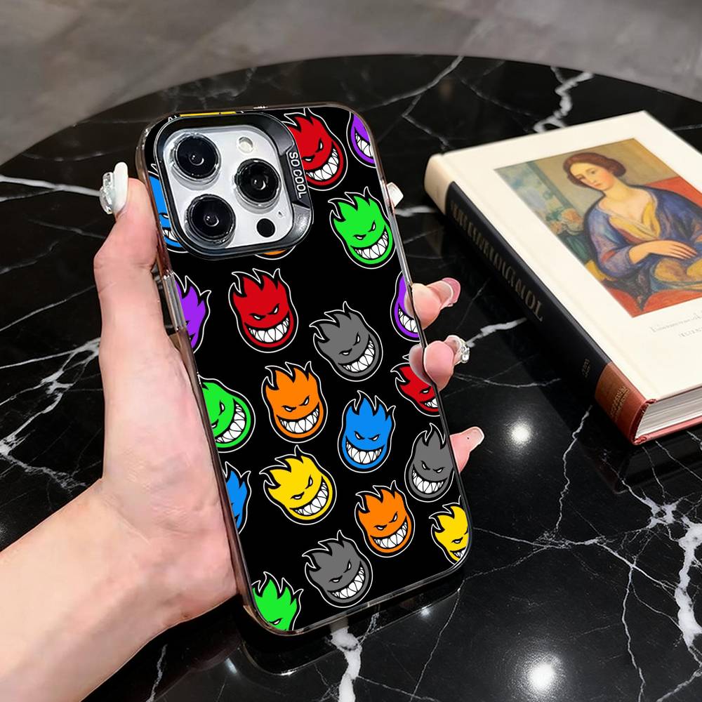 

S-Spitfire cool Wheels Phone Case For iPhone 17,16,15,14,13,12,11 Plus,Pro Max,XS,Colored Silver Plated Inside Cover iPhone12