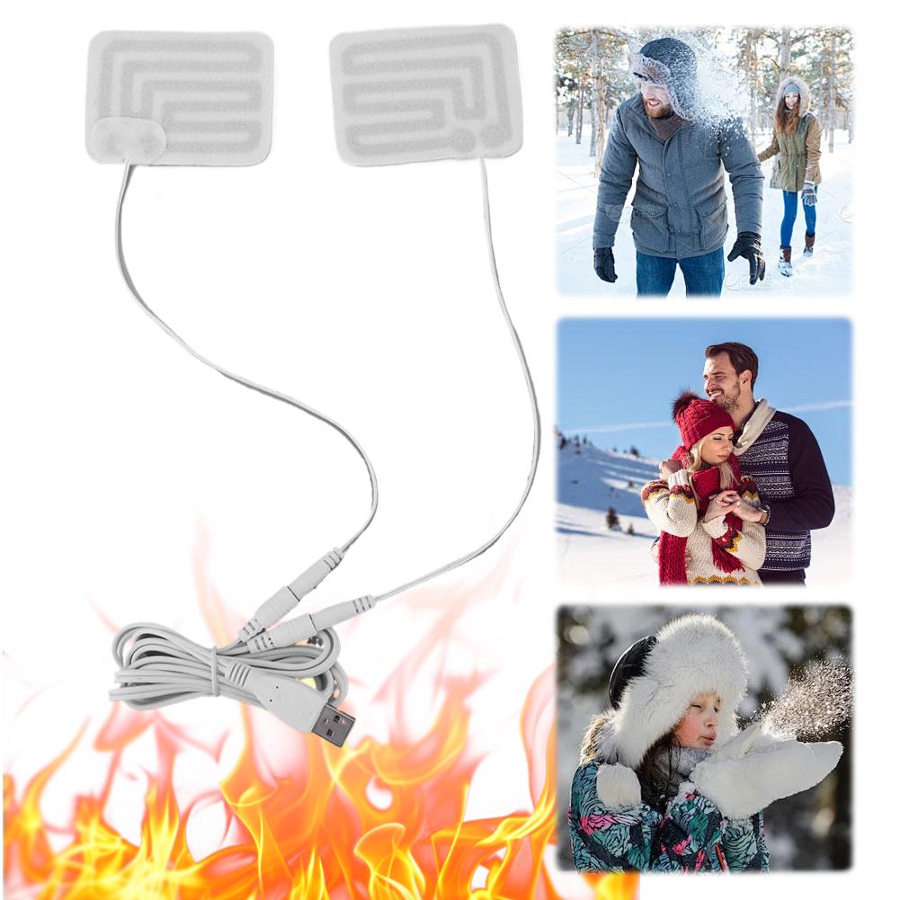 USB-Heizfolie Elektrische Heizmatte Faltbare Handschuhheizung Multifunktionale USB-Heizmatte Eins zu Zwei für Kleidung Handschuhe Schuhe