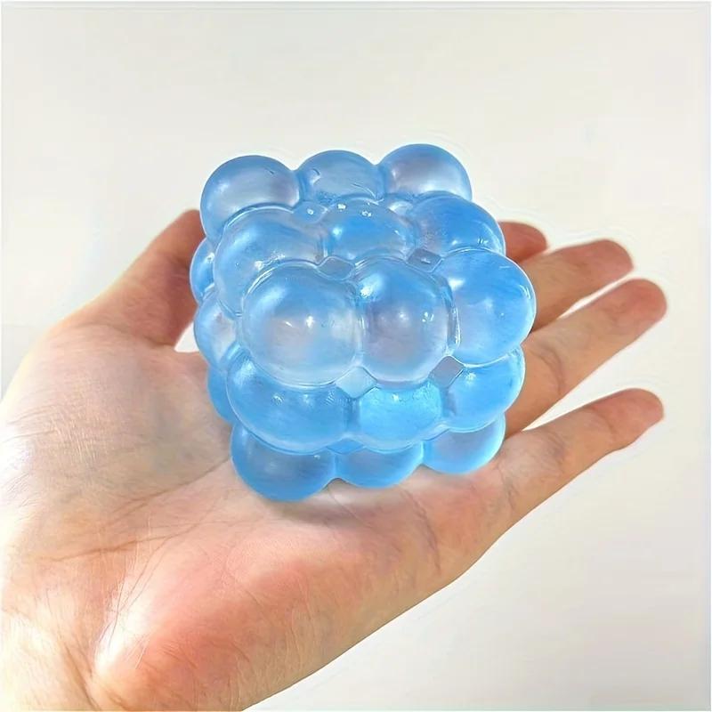 Druiven Squishy Stressbal voor Kinderen TPR Zacht Sensorisch Speelgoed voor Fijne Motoriek & Angstverlichting