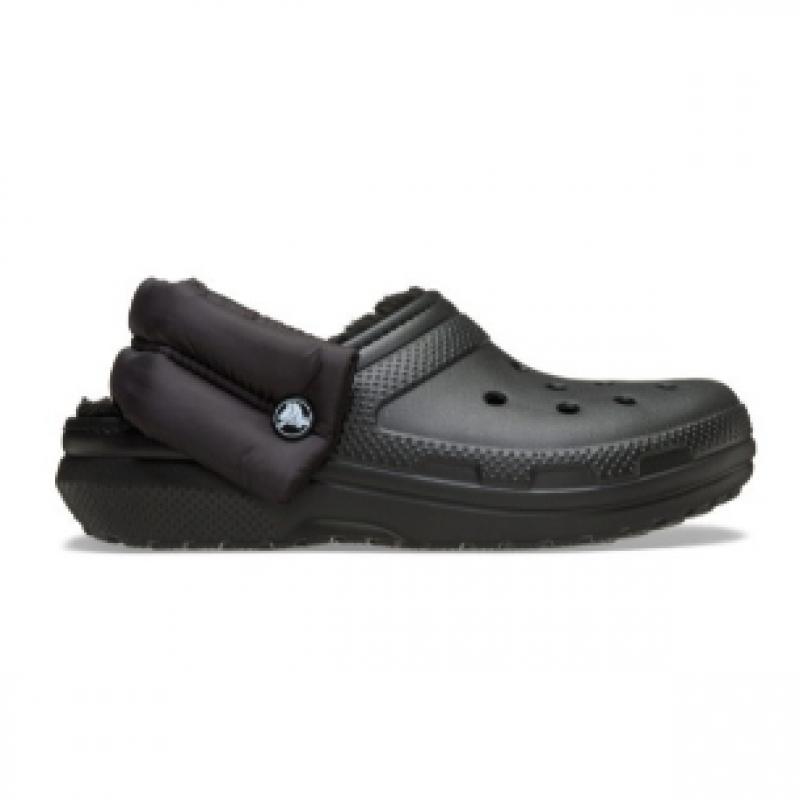 Crocs Classic Puff Strap Lined Clog Black 211979 001