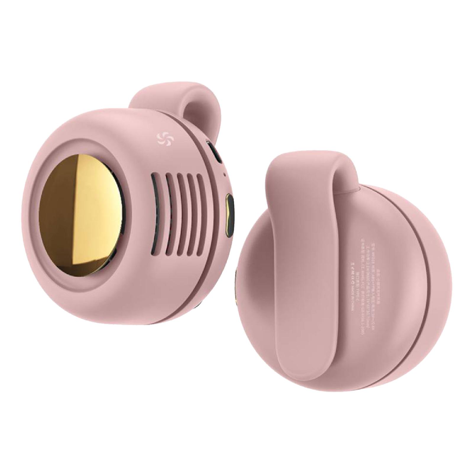 

Mini Clip Fan Portable Neck Waist Fan Electric Air Cooling Fan 900mah USB Bladeless Fan Portable Air Cooler for Outdoor Home рожевий