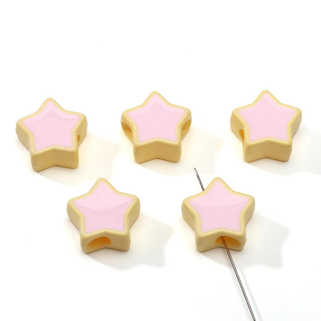 2Pcs Acrylic Pentagram Beads For DIY Necklace Bracelet Earrings Jewelry Making Craft Accessories