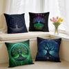 Tree Of Life Abstract Cushion Cover Square Short Plush Pillow Case Living Room Sofa Home Decor Funda X