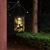 Wrought Iron Deer Solar Lamp Etching Hollow Lamp Garden Decoration Garden Projection Lamp Hanging Lamp Decoration