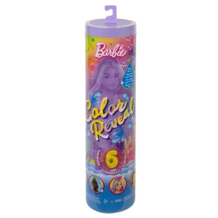 Barbie® Color Reveal Poupée Avec 6 Surprises, Rainbow Galaxy HJX61